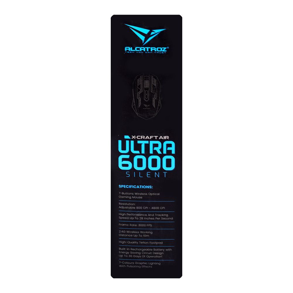 Alcatroz X-Craft Air Ultra 6000 Silent Click Wireless Gaming Mouse - Image 5