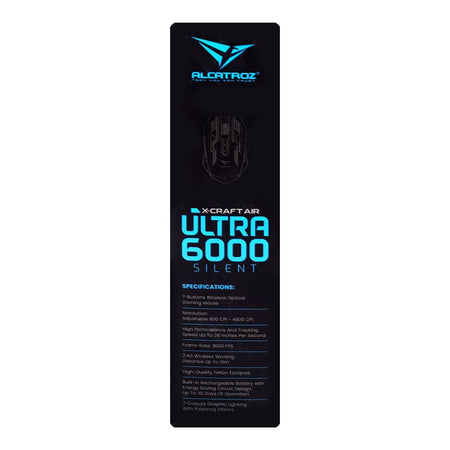 Alcatroz X-Craft Air Ultra 6000 Silent Click Wireless Gaming Mouse - Image 5