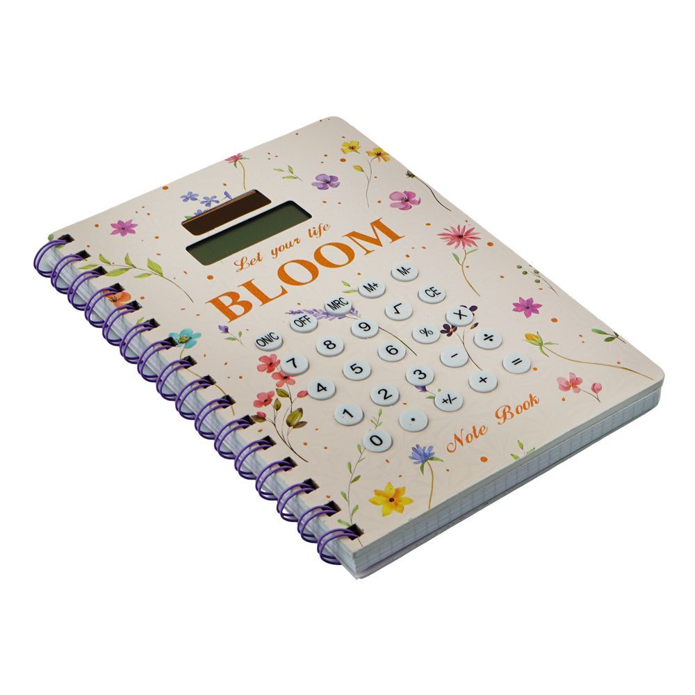Warq Notes Bloom Note Book With Calculator, Assorted, A5-QS-5 - Main Image