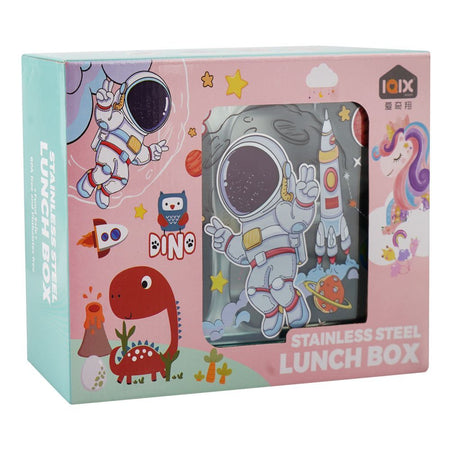 Warq Notes Dino Stainless Steel Lunch Box, Assorted Color, 750ml + 710ml, 2586 - Image 4
