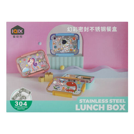 Warq Notes Dino Stainless Steel Lunch Box, Assorted Color, 750ml + 710ml, 2586 - Image 5