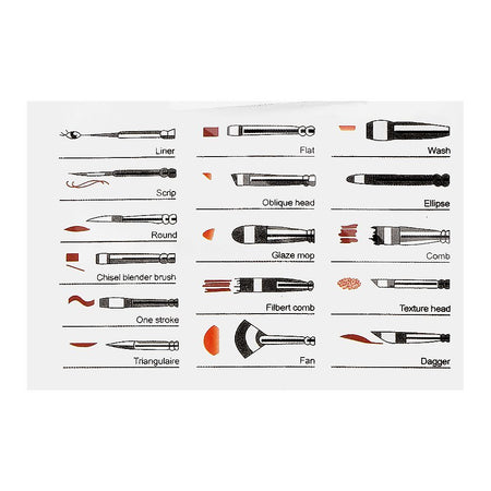 Warq Notes Colorful Round Art Brush Set, 6-Pack - Image 3