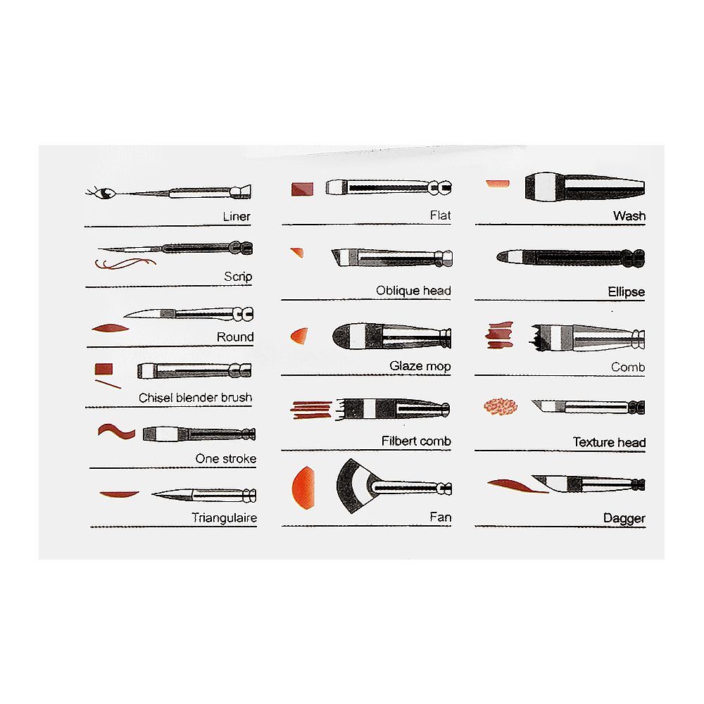 Warq Notes Colorful Round Art Brush Set, 6-Pack - Image 3