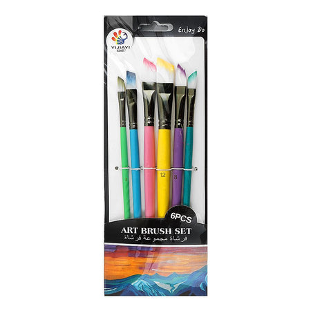 Warq Notes Colorful Sidecut Art Brush Set, 6-Pack - Main Image