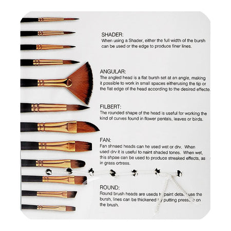 Warq Notes Round Art Brush Set, 6-Pack - Image 3