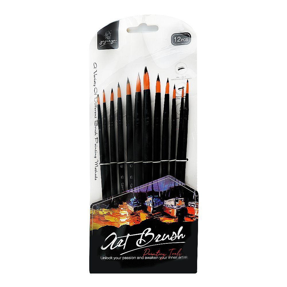 Warq Notes Round Art Brush Set, 12-Pack - Main Image