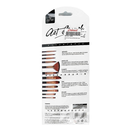 Warq Notes Round Art Brush Set, 12-Pack - Image 2