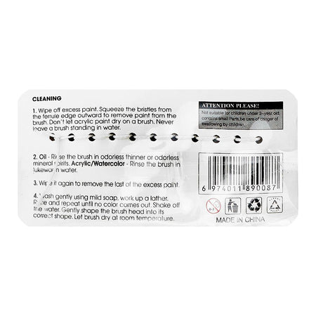 Warq Notes Round Art Brush Set, 12-Pack - Image 3