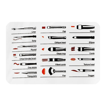 Warq Notes Colorful Flat Art Brush Set, 6-Pack - Image 3