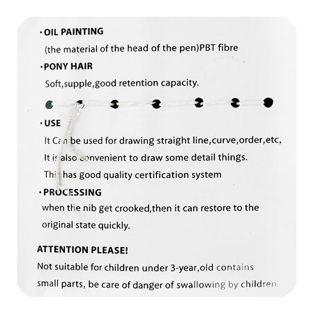 Warq Notes Colorful Flat Art Brush Set, 6-Pack - Image 4