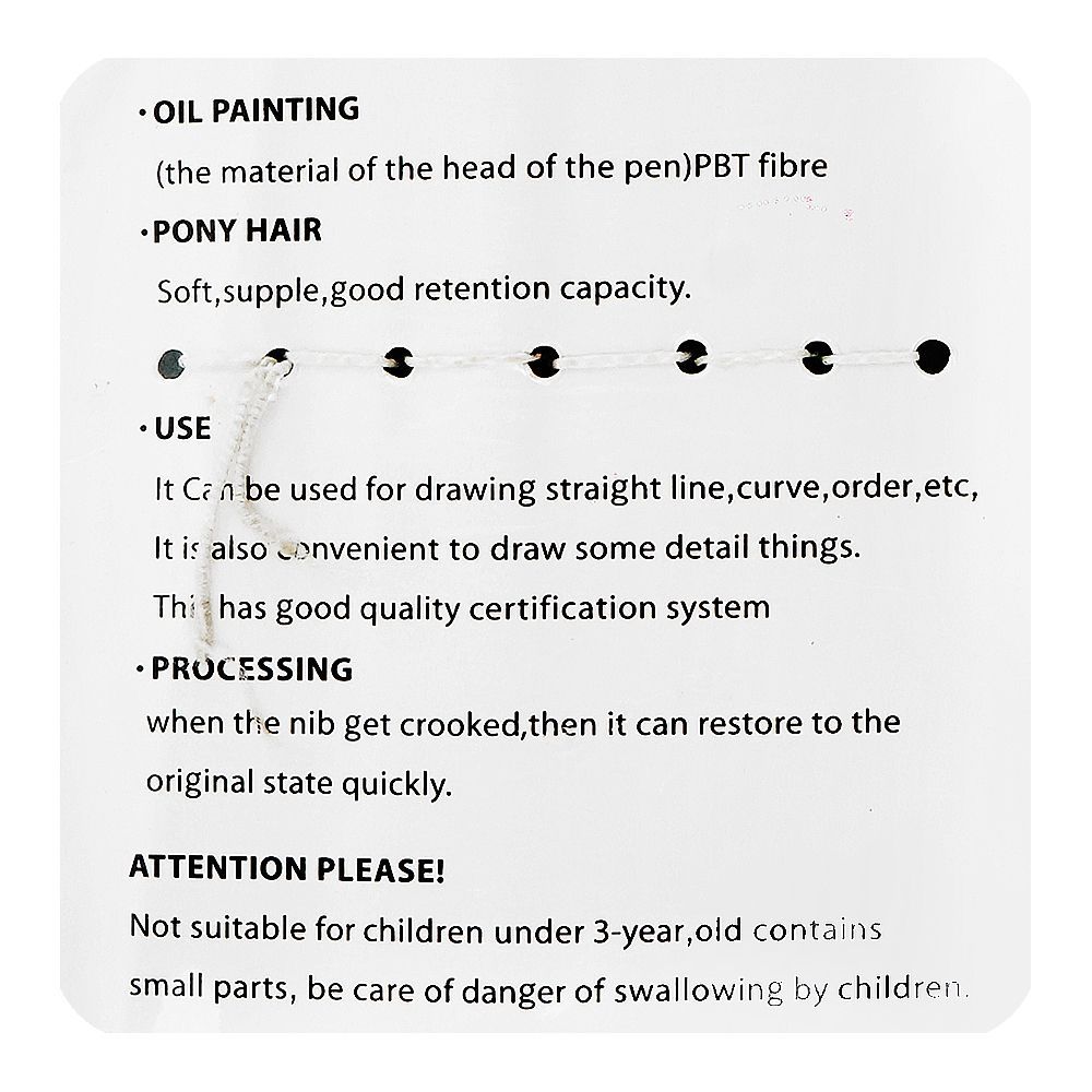 Warq Notes Colorful Flat Art Brush Set, 6-Pack - Image 4