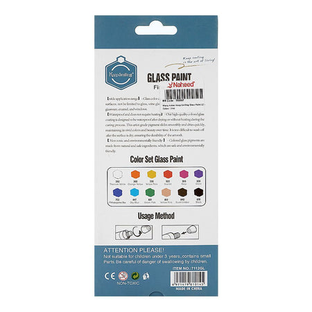 Warq Notes Keep Smiling Glass Paint, 12ml X 12 Colors - Image 2