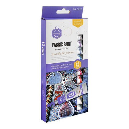 Warq Notes Keep Smilling Fabric Paint, 12ml X 12 Colors, C112F - Main Image