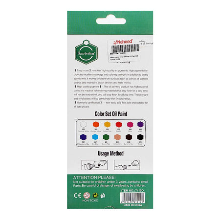 Warq Notes Keep Smiling Oil Paint, 12ml X 12 Colors, 71120 - Image 2
