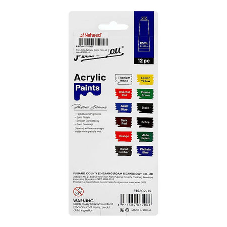 Warq Notes Paintyou Acrylic Paints, 12ml X 12 Colors, PT2502-12 - Image 2