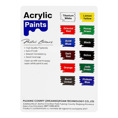 Warq Notes Paintyou Acrylic Paints, 12ml X 12 Colors, PT2502-12 - Image 3