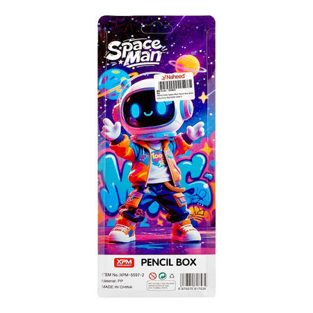 Warq Notes Space Man Pencil Box With Calculator, Red, XPM-5597-2 - Image 4