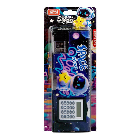 Warq Notes Space Man Pencil Box With Calculator, Black, XPM-5597-2 - Main Image
