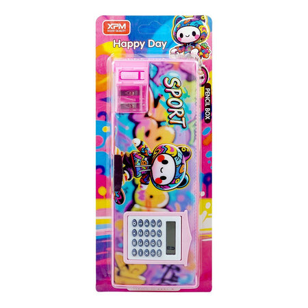 Warq Notes Sport Pencil Box With Calculator, Pink, XPM-5597-5 - Main Image