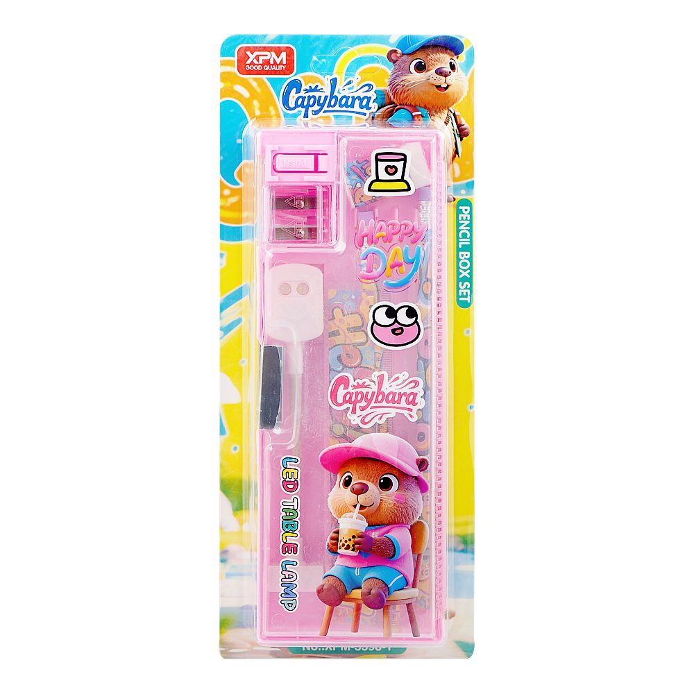Warq Notes Happy Day Pencil Box 6-In-1 Pencil Box, Pink, XPM-5598-1 - Main Image