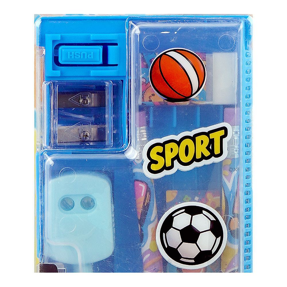 Warq Notes Happy Day Pencil Box 6-In-1 Pencil Box, Blue, XPM-5598-1 - Image 2