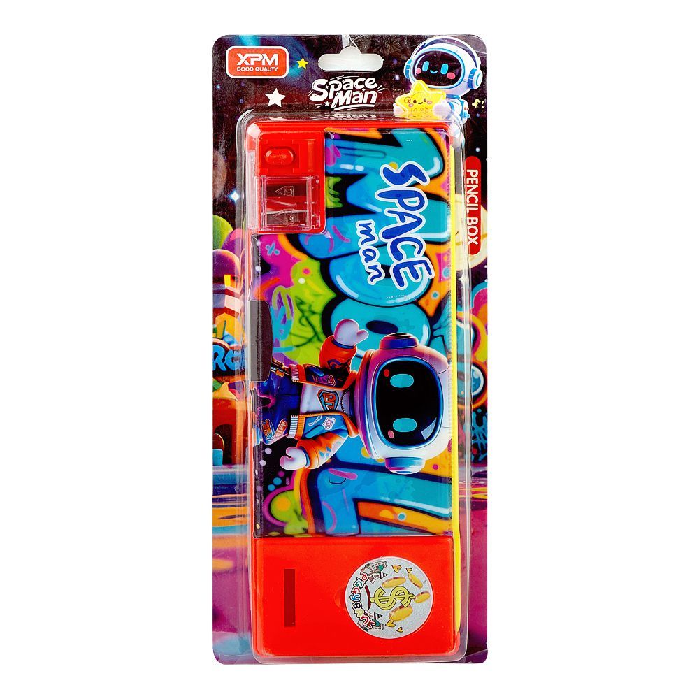 Warq Notes Space Man Pencil Box, Red, XPM-5596-2 - Main Image