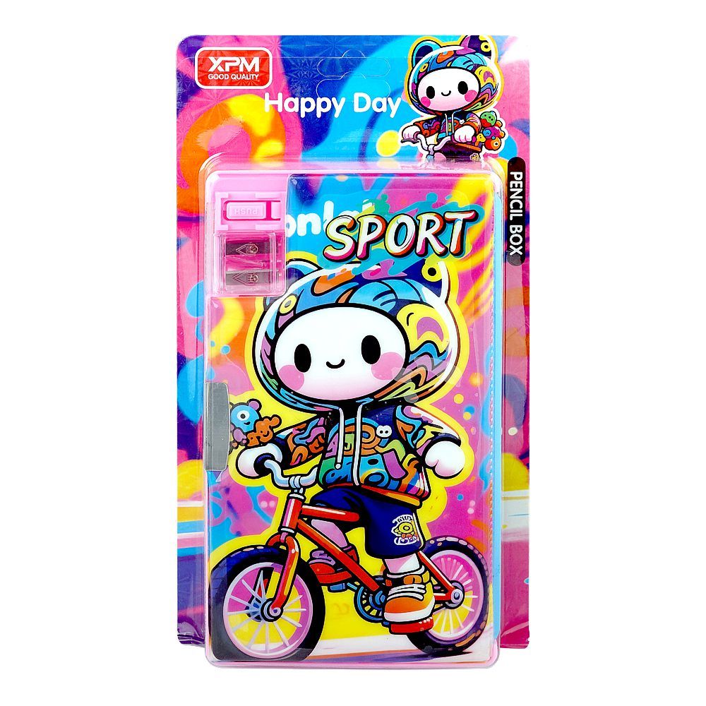 Warq Notes Happy Day Sport Pencil Box, Pink, XPM-5592-5 - Main Image