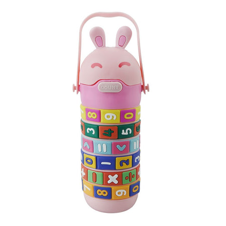 Warq Notes Intelligence Straw Water Bottle, Pink, 520ml - Main Image