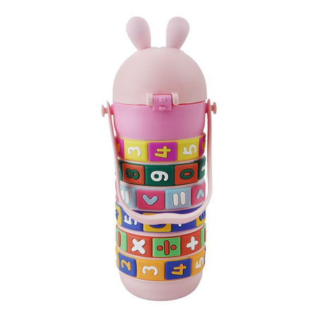 Warq Notes Intelligence Straw Water Bottle, Pink, 520ml - Image 2