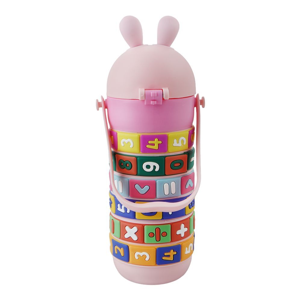 Warq Notes Intelligence Straw Water Bottle, Pink, 520ml - Image 2