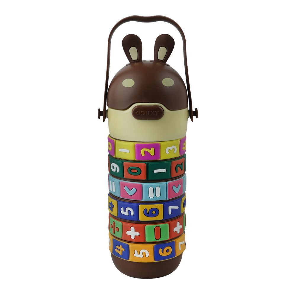 Warq Notes Intelligence Straw Water Bottle, Brown, 520ml - Main Image