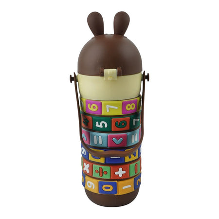 Warq Notes Intelligence Straw Water Bottle, Brown, 520ml - Image 2