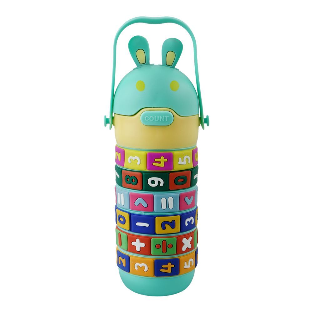 Warq Notes Intelligence Straw Water Bottle, Blue, 520ml - Main Image
