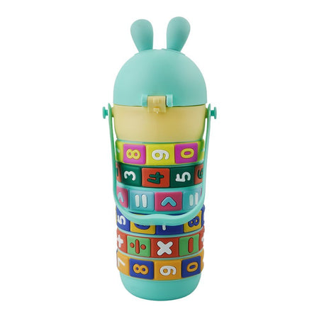 Warq Notes Intelligence Straw Water Bottle, Blue, 520ml - Image 2