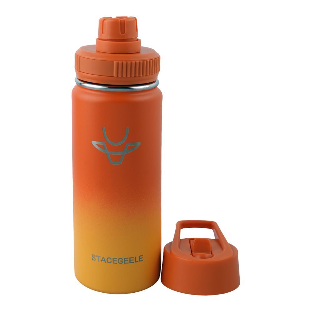 Warq Notes Dual Cap Stanless Steel Water Bottle, 550ml, JS-02 - Main Image