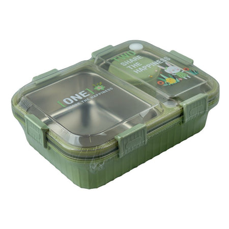 Warq Notes Multi-Compartment Stainless Steel Lunch Box, Assorted Color, 6759 - Main Image