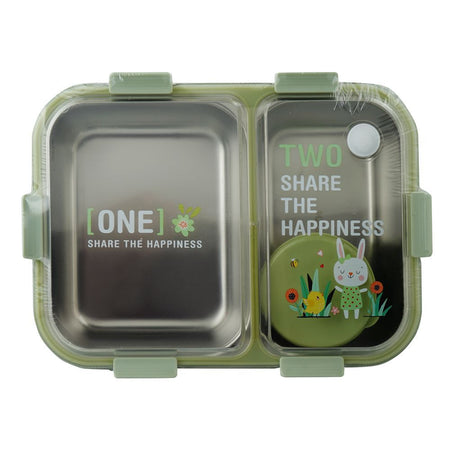 Warq Notes Multi-Compartment Stainless Steel Lunch Box, Assorted Color, 6759 - Image 2