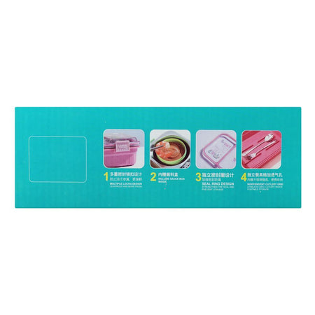 Warq Notes Multi-Compartment Stainless Steel Lunch Box, Assorted Color, 6759 - Image 5