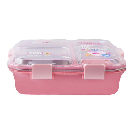 Warq Notes Laxson Three Compartment Lunch Box, Assorted Color, 7121 - Image 3