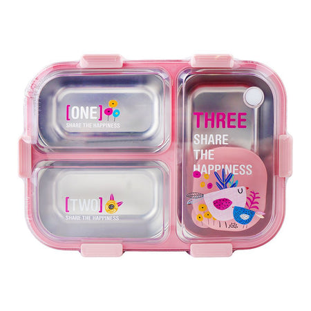 Warq Notes Laxson Three Compartment Lunch Box, Assorted Color, 7121 - Image 4
