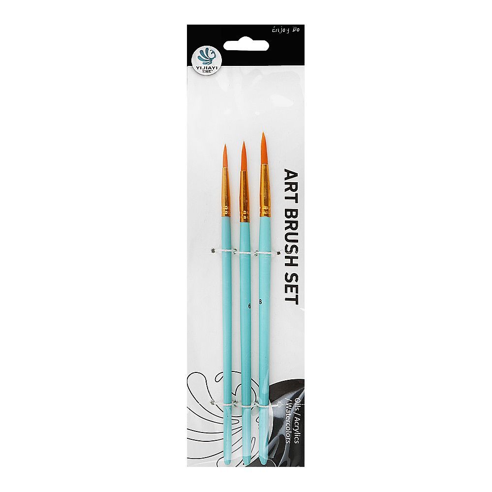 Warq Notes Round Art Brush Set, 3-Pack - Main Image