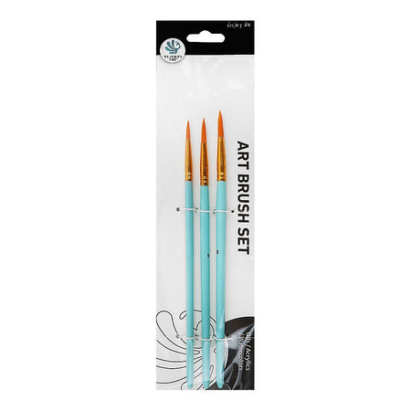 Warq Notes Round Art Brush Set, 3-Pack - Main Image