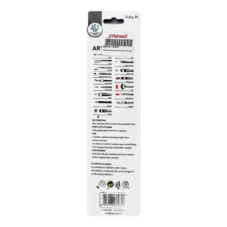 Warq Notes Fan Art Brush Set, 3-Pack - Image 2