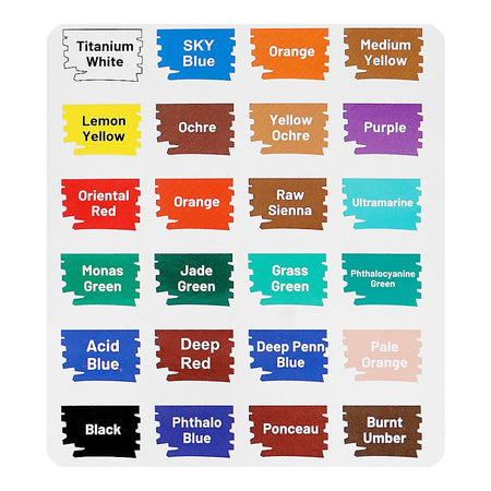 Warq Notes Paintyou Acrylic Paints, 12ml X 24 Colors PT2502-24 - Image 3