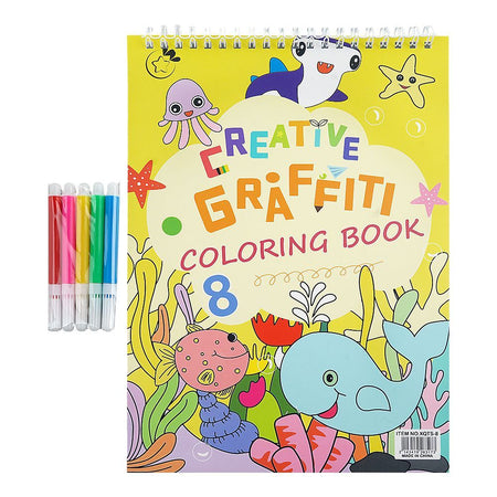 Warq Notes Creative Graffiti Coloring Book, Medium, Assorted, XQTS-8 - Image 2
