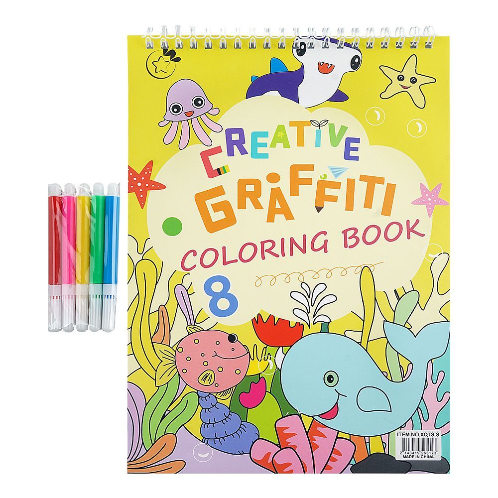 Warq Notes Creative Graffiti Coloring Book, Medium, Assorted, XQTS-8 - Image 2