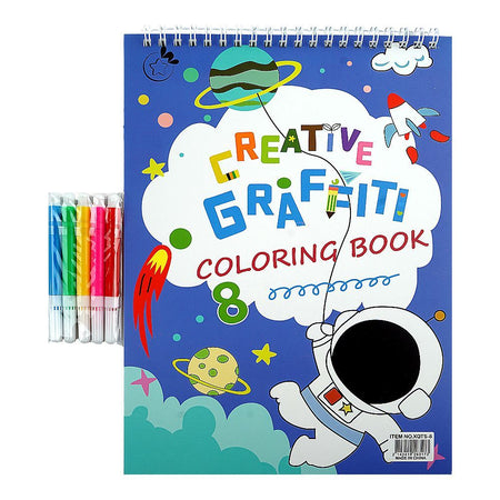 Warq Notes Creative Graffiti Coloring Book, Medium, Assorted, XQTS-8 - Image 3
