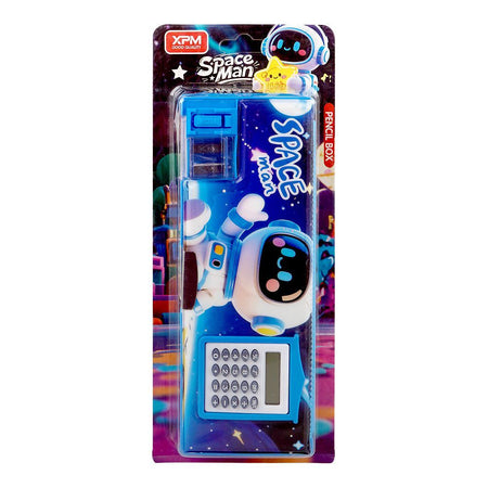 Warq Notes Space Man Pencil Box With Calculator, Blue, XPM-5597-2 - Main Image