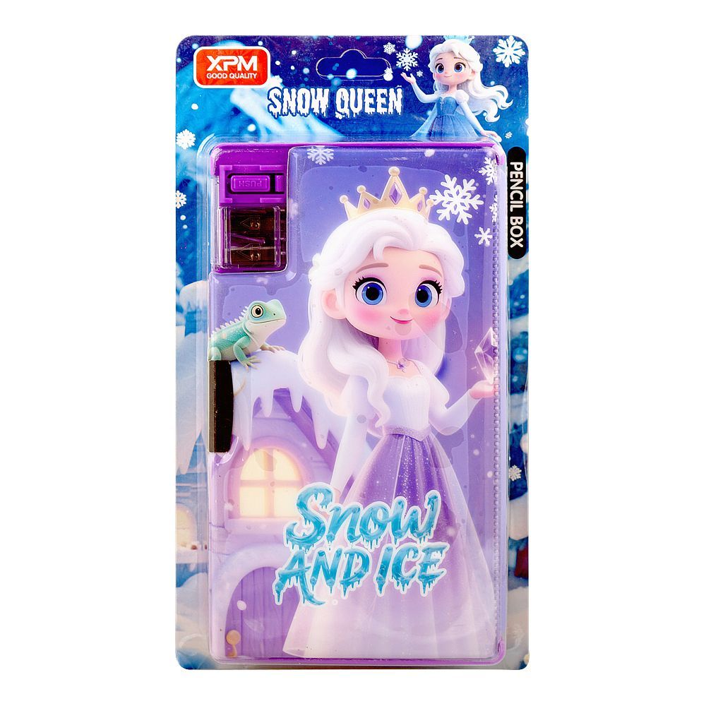 Warq Notes Snow Queen Pencil Box, Purple, XPM-5592-8 - Main Image