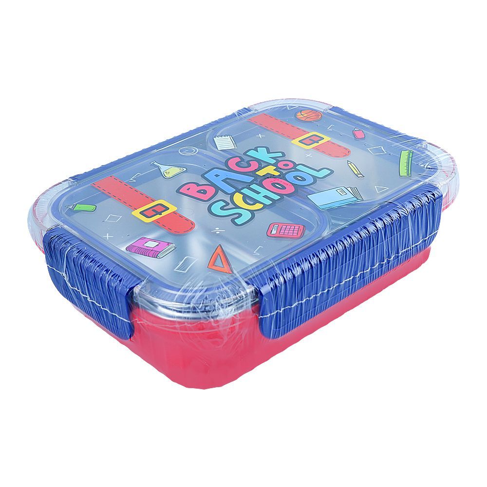 Warq Notes Back To School Stainless Steel Lunch Box, Assorted Color, 6724 - Main Image